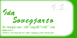 ida sovegjarto business card